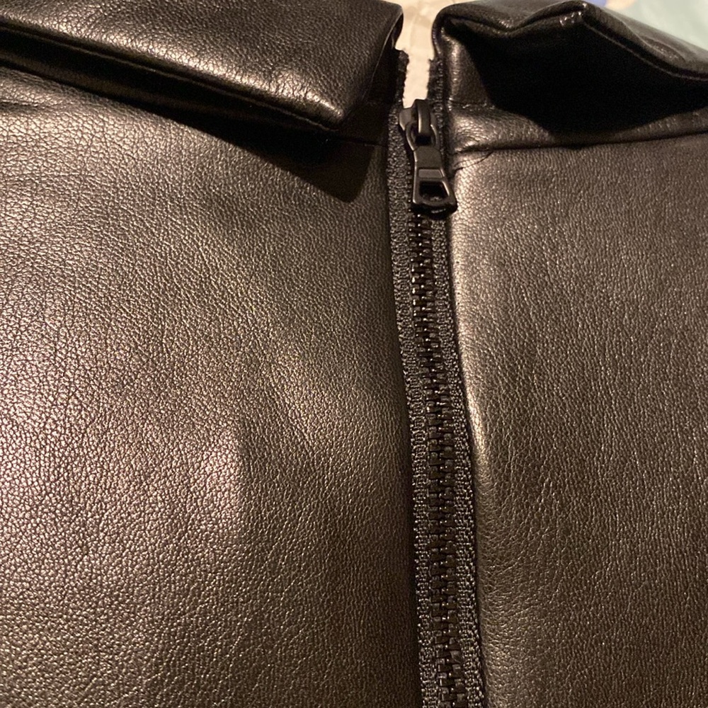 Alice + Olivia Kylie Faux Leather Blazer Dress Tuxedo Romper - Picture 14 of 16